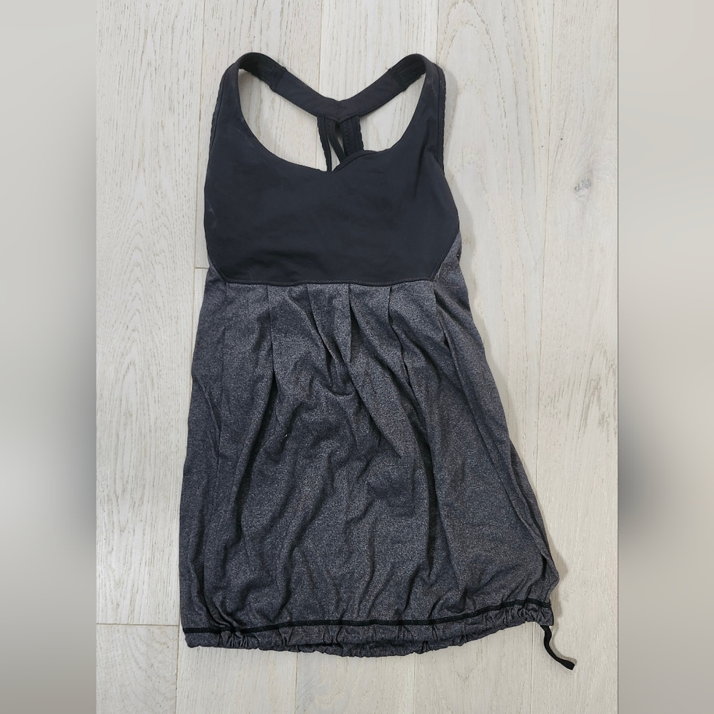 Lululemon Power Dance Tank Size 4 Black Gray